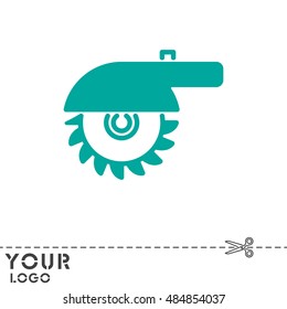 Web line icon. Circular saw