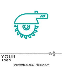 Web line icon. Circular saw