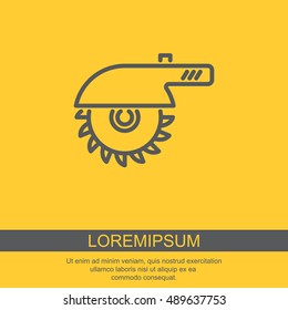 Web line icon. Circular saw