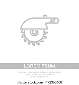 Web line icon. Circular saw