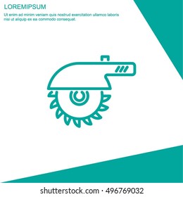 Web line icon. Circular saw