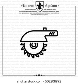 Web line icon. Circular saw