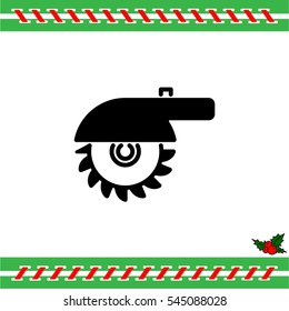 Web line icon. Circular saw