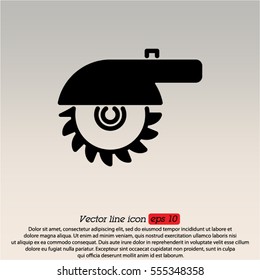 Web line icon. Circular saw