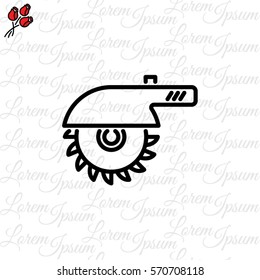 Web line icon. Circular saw