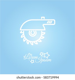 Web line icon. Circular saw