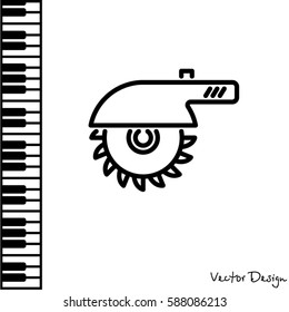 Web line icon. Circular saw