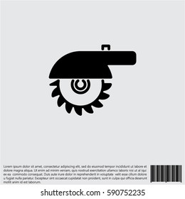 Web line icon. Circular saw