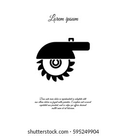 Web line icon. Circular saw