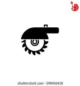 Web line icon. Circular saw