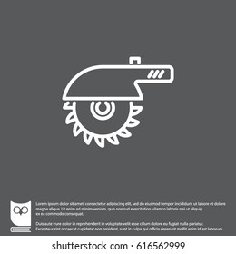 Web line icon. Circular saw