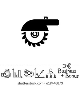 Web line icon. Circular saw