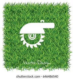 Web line icon. Circular saw