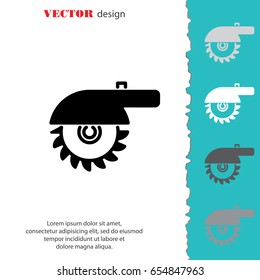 Web line icon. Circular saw