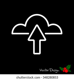 Web line icon. Cloud upload, download