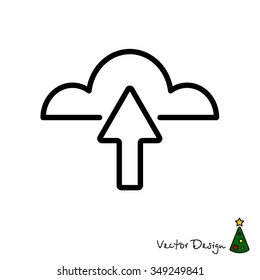 Web line icon. Cloud upload, download