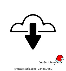 Web line icon. Cloud upload, download