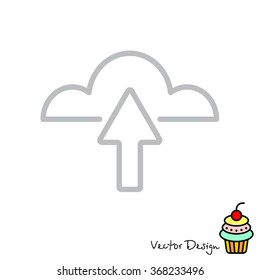 Web line icon. Cloud upload, download