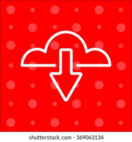 Web line icon. Cloud upload, download