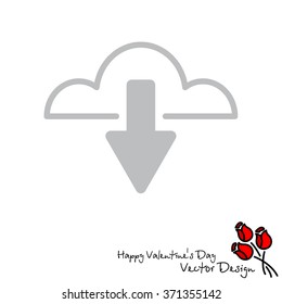 Web line icon. Cloud upload, download