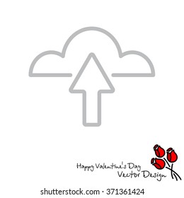 Web line icon. Cloud upload, download