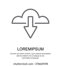 Web line icon. Cloud upload, download