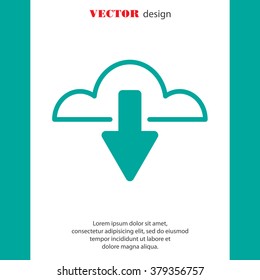 Web line icon. Cloud upload, download