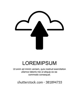 Web line icon. Cloud upload, download