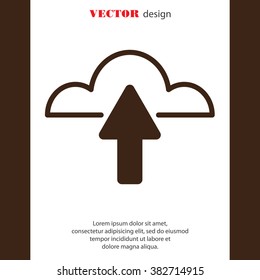Web line icon. Cloud upload, download