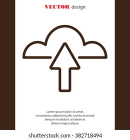 Web line icon. Cloud upload, download