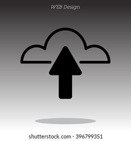 Web line icon. Cloud upload, download