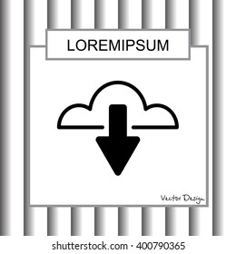 Web line icon. Cloud upload, download