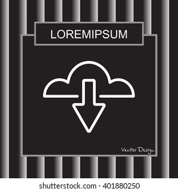 Web line icon. Cloud upload, download