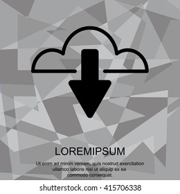 Web line icon. Cloud upload, download