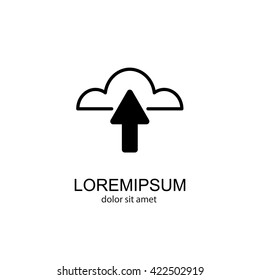 Web line icon. Cloud upload, download