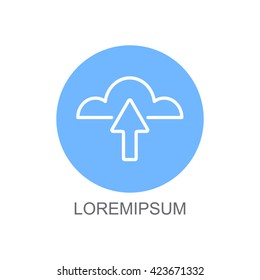 Web line icon. Cloud upload, download