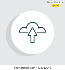 Web line icon. Cloud upload, download