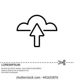 Web line icon. Cloud upload, download