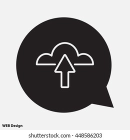 Web line icon. Cloud upload, download