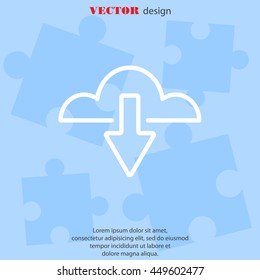 Web line icon. Cloud upload, download