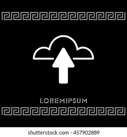 Web line icon. Cloud upload, download