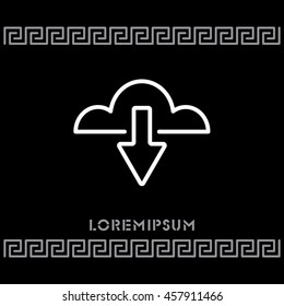 Web line icon. Cloud upload, download