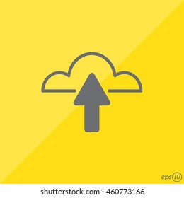 Web line icon. Cloud upload, download