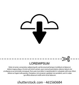 Web line icon. Cloud upload, download