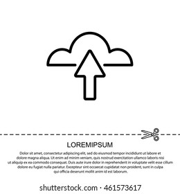 Web line icon. Cloud upload, download