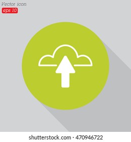 Web line icon. Cloud upload, download