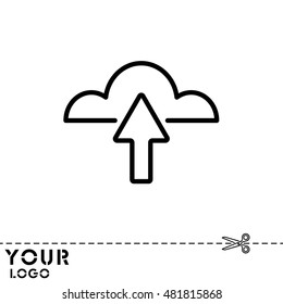 Web line icon. Cloud upload, download