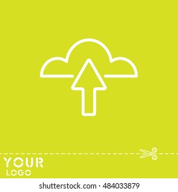 Web line icon. Cloud upload, download