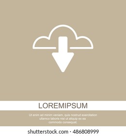 Web line icon. Cloud upload, download