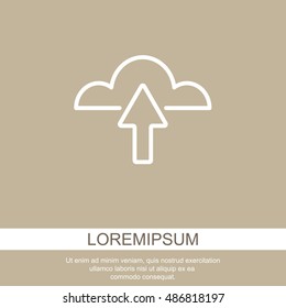 Web line icon. Cloud upload, download